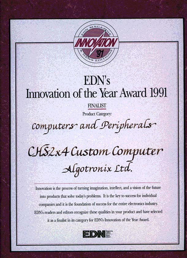 EDN Innovation Certidicate